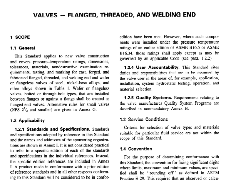 ASME B16.34:1996 Pdf Download - Free Standards Download